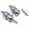 Httmt- Chrome Spike Swingarm Spools 8mm Thread Compatible With 2004-2011 Cbr 1000rr P N Mt221-008a