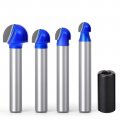 4pcs Core Box Router Bit Kit 1 In Shank Round Nose Milling Cutter 4 56 3 8 1 2 Cutting Diameter Carbide Groove Tool Blue 