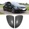 Fydun 2pcs Rearview Wing Mirror Cover Cap Carbon Fiber Style Fit For Golf Mk7 For R Gti Gtd Hatchback Estate 2013-2017