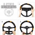 Stuoarte Sunflower With Paws Print Car Steering Wheel Cover 2 Pack Soft Vehicle Seatbelt Pads Shoulder Seat Belt Covers