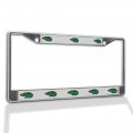 Fastasticdeals Metal Insert License Plate Frame Alligator Weatherproof Car Accessories Chrome 2 Holes Solid 