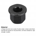 Uxcell M12 Flange Hex Nut Grade 10 9 Carbon Steel Black Oxide Finished For Machinery