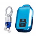 Kunio Car Key Fob Cover Case Fit For Suzuki Swift V Wagon R Monopoly Protectivechain Tpu Key Holder 2 Buttons A Blue 