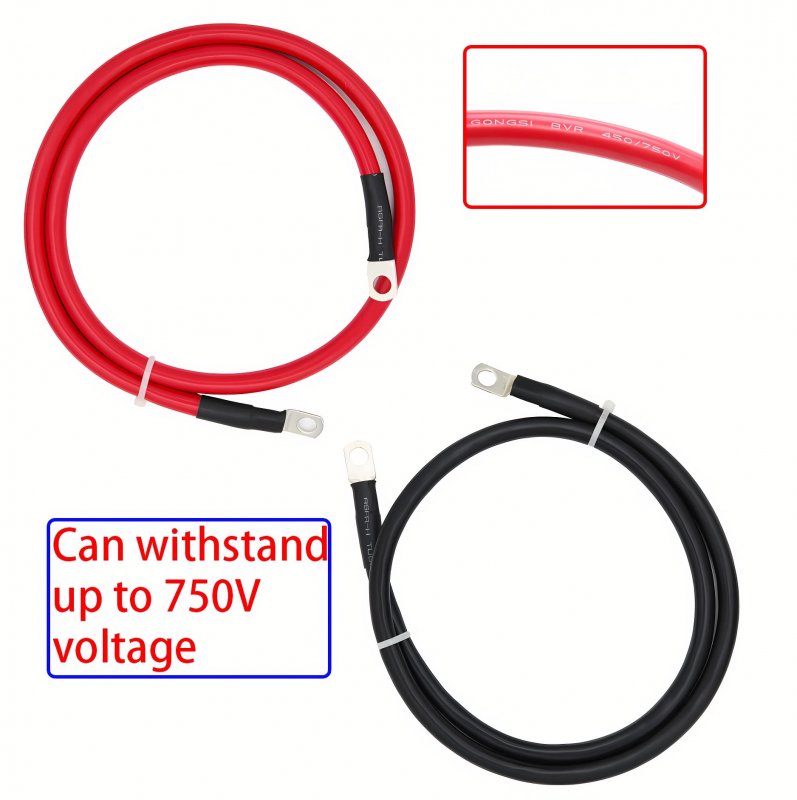 4 Awg Battery Cables Gauge Power Inverter With 5 16 Ring Terminals For Solar Rv Auto Marine Car Boat I Length 3 Ft