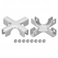 Glass Fixing Clip 2pcs For 4-8mm Aluminum Alloy Cross Shaped Clamp Combination Bracket Display Cabinet Fish Tank 