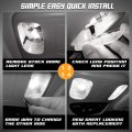 Hercoo Roof Map Dome Light Cover Overhead Console Reading Lamp Lens White Led Blubs Housing Compatible With Dodge Ram 1500 2500