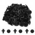 50pcs Black Vehicle Body Panel Retainer Push Pin Rivet Trim Clip