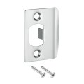 D-type Door Strike Plate 57mm X 45mm 201 Stainless Steel Latch Deadbolt For Frame Jamb Silver 