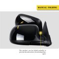 Ocpty Black Right Side Mirror Fit For 2003-2006 Cadillac Escalade Esv Smooth Glass Manual Fold Non-heated