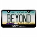 Au-tomotive Gold Laser Etched License Plate Frame For Cadillac Black