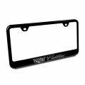 Au-tomotive Gold Laser Etched License Plate Frame For Cadillac Black