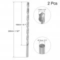 Uxcell Hss High Speed Steel Extra Long Twist Drill Bits 7 5mm Diameter 200mm Length For Hardened Metal Woodwork Plastic