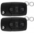 Ocpty Key Shell Case 3 Buttons Replacement For Audi Series Hyq12bby Pack Of 2