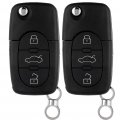 Ocpty Key Shell Case 3 Buttons Replacement For Audi Series Hyq12bby Pack Of 2