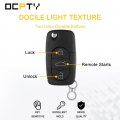 Ocpty Key Shell Case 3 Buttons Replacement For Audi Series Hyq12bby Pack Of 2