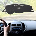 X Autohaux Car Dashboard Cover Gray Polyester Non-slip Mat Protector Carpet Sun Proof For Chevrolet Malibu 2016 2017 2018