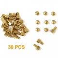 Uxcell 30pcs M4 X 5mm 6mm Male-female Thread Brass Spacer Standoff Hexagonal Hex For Diy Computer Build Electronic Projects Pcb