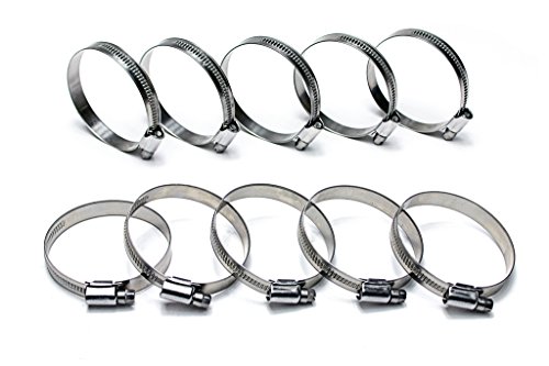 Hps Emsc-20-32x10 Stainless Steel Embossed Hose Clamps Sae 12 Effective Size 7 8 1-1 4 3 Band Pack Of 10