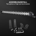 Willpower 50 Inch 240w Spot Single Row 19200lm Off Road Led Fog Driving Roof Bumper Light Bars 2 Style Mounting Brackets For