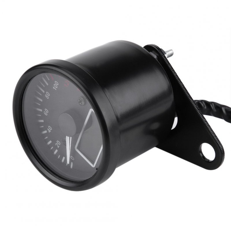 Universal Motorcycle Speedometer 0 160km H Digital Led Lcd Tachometer Speed Gauge Retro Black