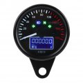 Universal Motorcycle Speedometer 0 160km H Digital Led Lcd Tachometer Speed Gauge Retro Black