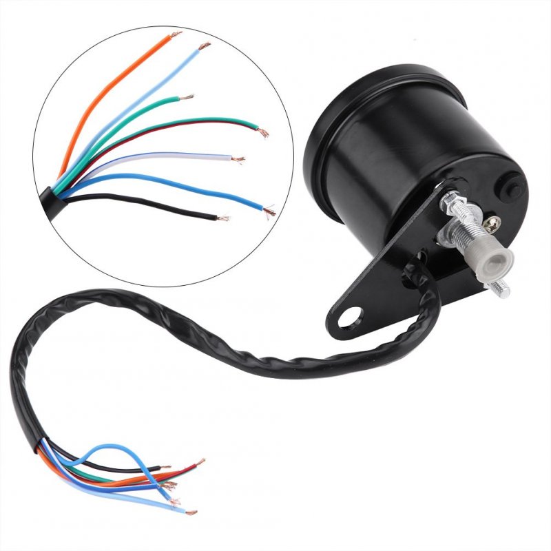 Universal Motorcycle Speedometer 0 160km H Digital Led Lcd Tachometer Speed Gauge Retro Black