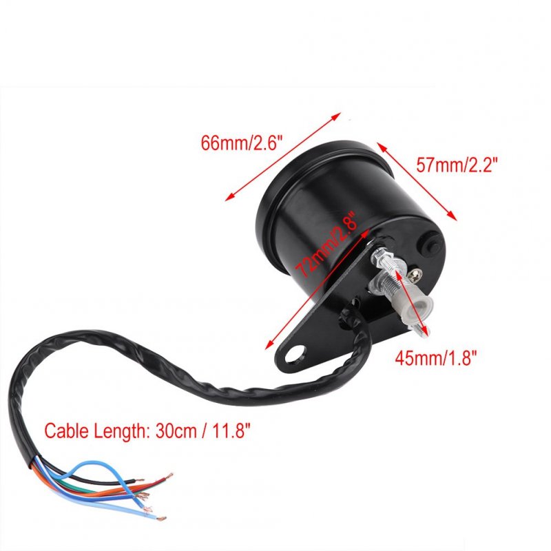 Universal Motorcycle Speedometer 0 160km H Digital Led Lcd Tachometer Speed Gauge Retro Black
