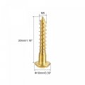 Uxcell Wood Screws M5 X 30mm Slotted Round Head Brass Self-tapping Screw 20 Pcs