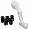 H 3962 Folding Crank Handle For Casement Windows Universal Diecast White Quantity 6 