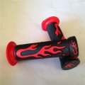 Sport Bike Dirt Motorcycle Flame Gel Style Grips Red Aprilla Bmw Ducati Triumph Kawasaki Suzuki Polaris Offroad 7 8 Left 1 