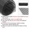 Uxcell 40x13 Inch Car Grille Mesh Aluminum Alloy Universal Bumper Rhombic Hole 4x8mm Black