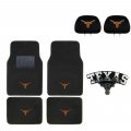 Texas Longhorns 4 Pc Carpet Floor Mats 