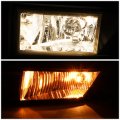 Auto Dynasty Compatible With Cadillac Escalade Esv Ext Pair Of Bumper Driving Fog Lights Amber Lens