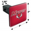 Marist College Red Fox Logo Tow Trailer Hitch Cover Plug Insert For 1 25 Receivers Black Abs Plastic With Uv Resistant Resin