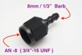 Autobahn88 Aluminum Hose Barb Fitting An8 Female To 8mm 0 3 Push-on Oil Cooler Adaptor Atf Pack Of 2
