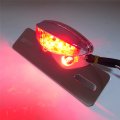 Httmt 12v Universal Red Lens Motorcycle Brake Rear License Plate Bracket Tail Light