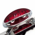 Httmt 12v Universal Red Lens Motorcycle Brake Rear License Plate Bracket Tail Light