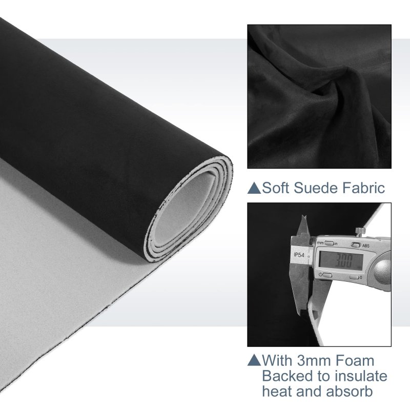 Suede Headliner Fabric 60 Length X 40 Width Foam Backed For Car Truck Rv Suv Interior Trim Protect Aging Broken Faded Diy