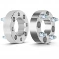4x4 5 Wheel Spacers Adapters 1 Inch Real Forged With 12x1 Threadsize 82 5mm Hub Bore Fits 2006-2016 For Civic 2pcs