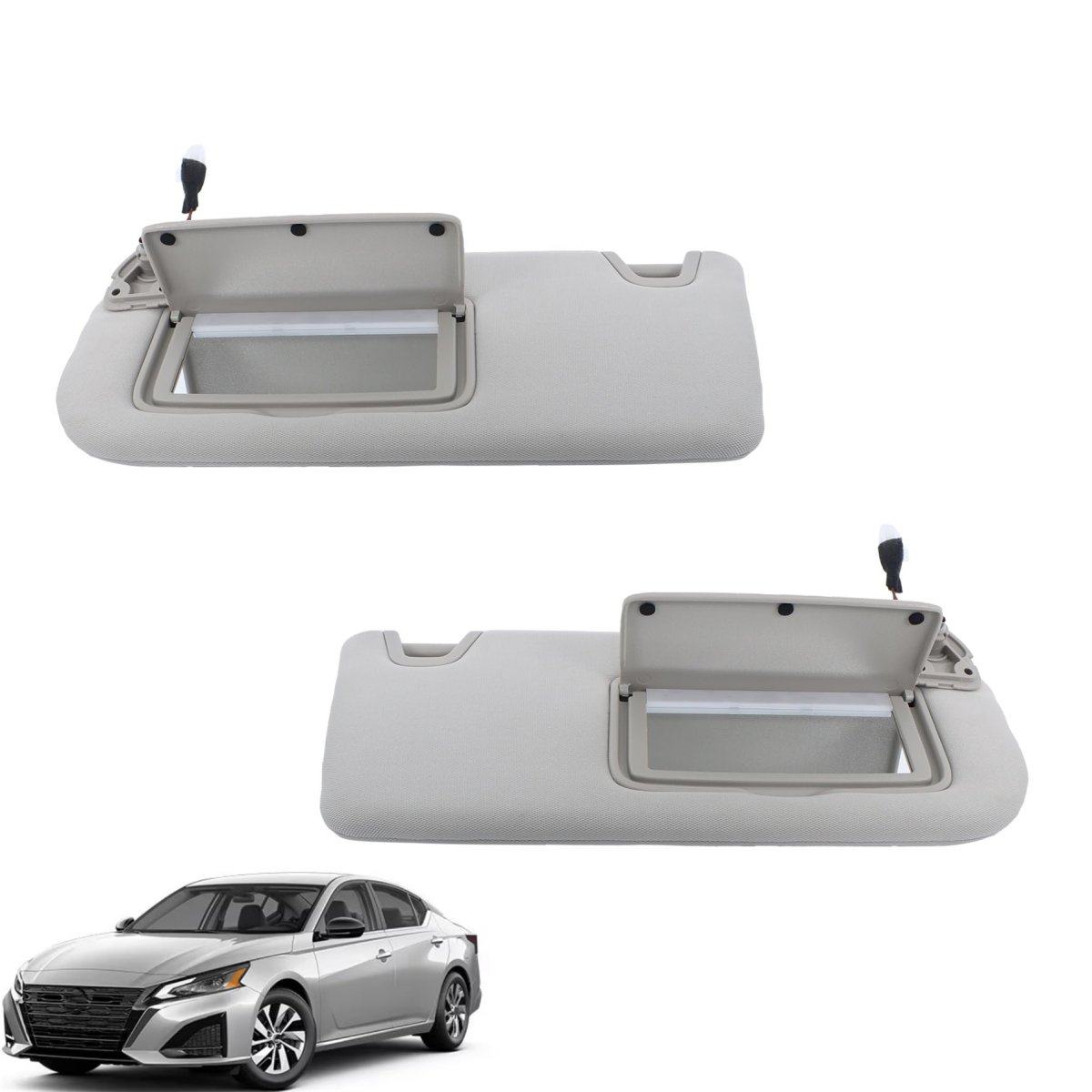 Sun Visor With Lights For Altima 2019 2020 2021 2022 2023 2024 Gray Left Driver And Right Passenger Side Replacement 96401