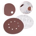 Uxcell 10pcs 7 Inch 8 Hole Hook And Loop Sanding Disc 800 Grit Flocking Sandpaper Random Orbital Sander Paper