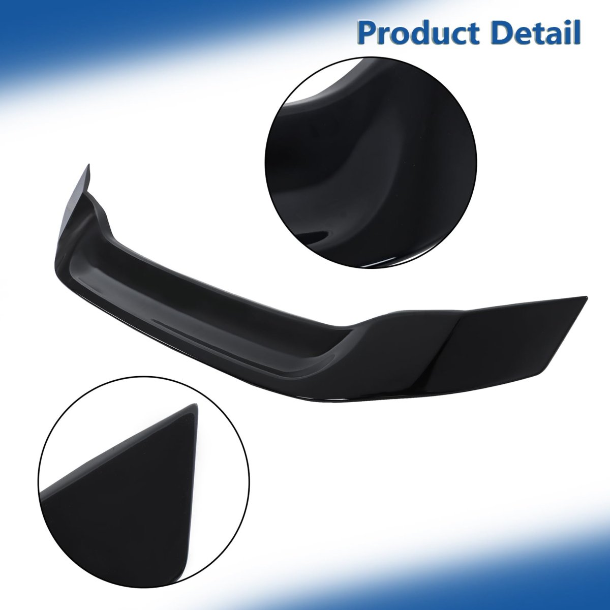 Rear Trunk Spoiler Wing R Style For Elantra 2021 2022 2023 2024 Glossy Black Plastic Middle Self Adhesive Sporty Look
