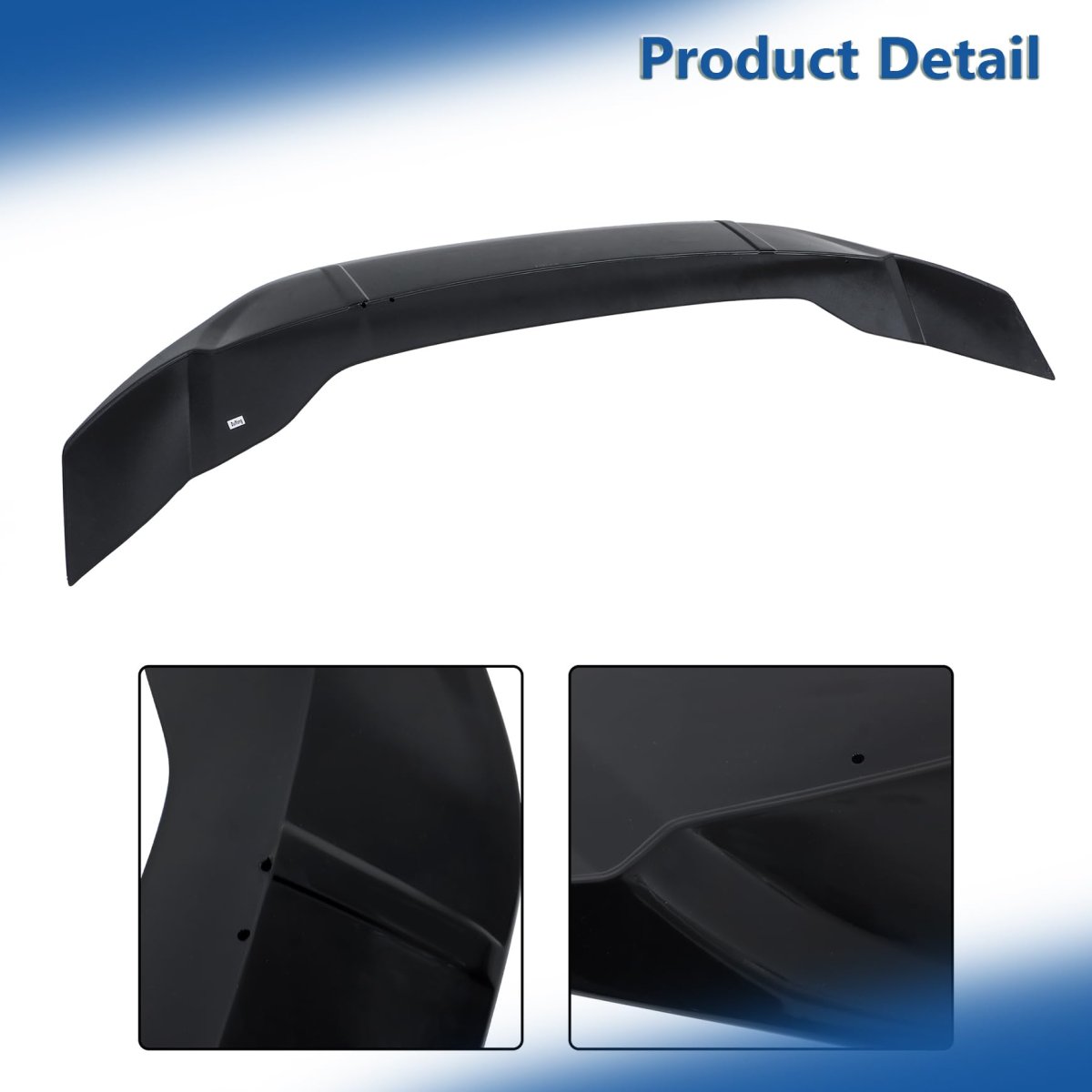 Rear Trunk Spoiler Wing R Style For Elantra 2021 2022 2023 2024 Glossy Black Plastic Middle Self Adhesive Sporty Look