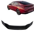 Rear Trunk Spoiler Wing R Style For Elantra 2021 2022 2023 2024 Glossy Black Plastic Middle Self Adhesive Sporty Look 