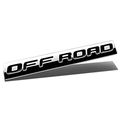 Chrome Finish Metal Emblem Off Road Badge Black Letter