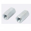 Uxcell A16041400ux0820 M8 Female Thread Straight Fitting Hex Rod Coupling Nuts Silver Tone 10 Pcs Pack Of