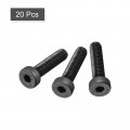 Uxcell M5x25mm Hex Socket Thin Head Cap Screw Bolts 12 9 Grade Carbon Steel 20pcs