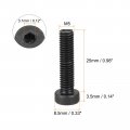 Uxcell M5x25mm Hex Socket Thin Head Cap Screw Bolts 12 9 Grade Carbon Steel 20pcs