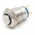 Baomain Blue Led Light Off- On No 3v 12mm Stainless Steel Momentary Push Button Switch 