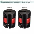 Uxcell Shaft Coupling 5mm To Bore L25xd20 Aluminum Alloy Flexible Coupler Joint For Servo Stepped Motor Pack Of 2